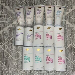 DOVE whole body  and vitamin care deodorant stick and cream lot